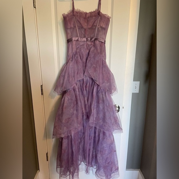 Zapaka Purple Ruffle Corset Top Dress - Picture 4 of 5